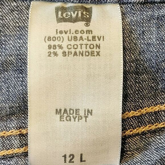 Levi's Dark Wash Relaxed 550 Boot Cut Denim Blue Jeans Size 12L - Picture 6 of 6